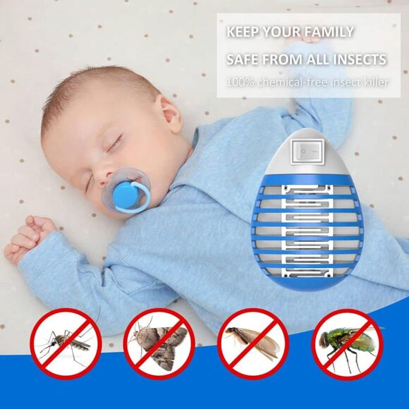 Bug Zapper Indoor, Electric Fly Trap for Indoors, Mini Insect Trap, Electronic - Picture 3 of 7